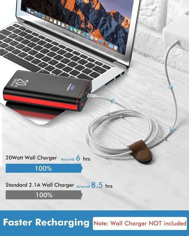 Alt view image 5 of 7 - Battery Pack USB C Portable Charger PD 20W Fast Charging 26800mAh Power Bank with 5 Ports Output,External Battery Phone Charger for iPhone 13,14,15,MacBook,Samsung Galaxy,Gamepads,Travel,etc.