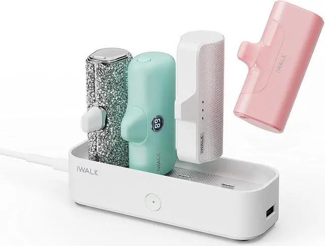 Main image of iWALK Charger Station for Portable Charger 3350mAh,4500mAh,4800mAh Power Bank for iPhone Charging Station Multiple USB-C Family-Sized Charger Station for Home(Station Only), White