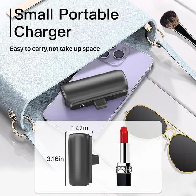 Alt view image 2 of 6 - Power Bank for iPhone (2pack), Upgraded 5500mAh Portable Charger iPhone Fast Charging, Ultra-Compact Cordless iPhone Battery Pack, Portable Charger for iPhone 14/14 Pro Max/13/13 Pro/12/11 etc