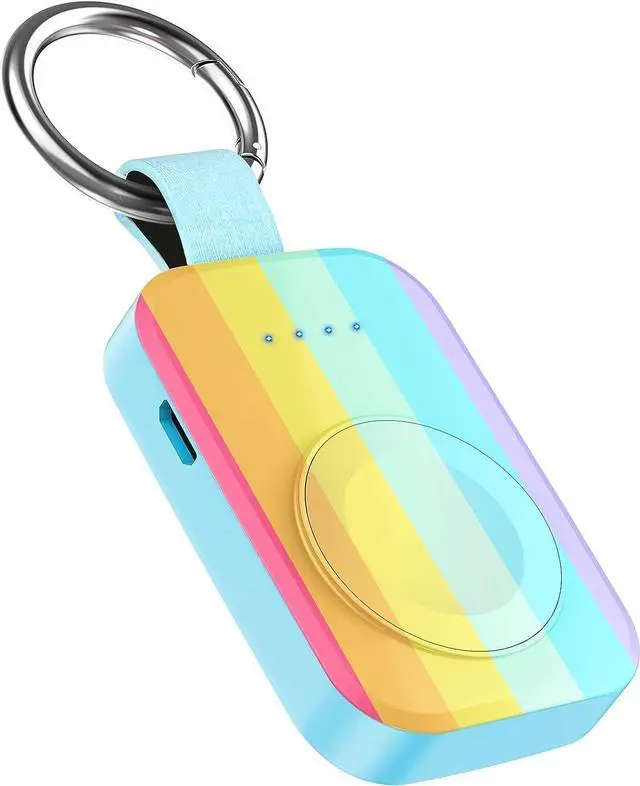 Alt view image 7 of 7 - i.VALUX Portable Charger for Apple Watch Series 8, Wireless iwatch Charger 1000mAh Key Chain Power Bank, Cute Smartwatch Charging Dock for Apple Watch SE Ultra Series 9/8/7/6/5/4/3 When Travel