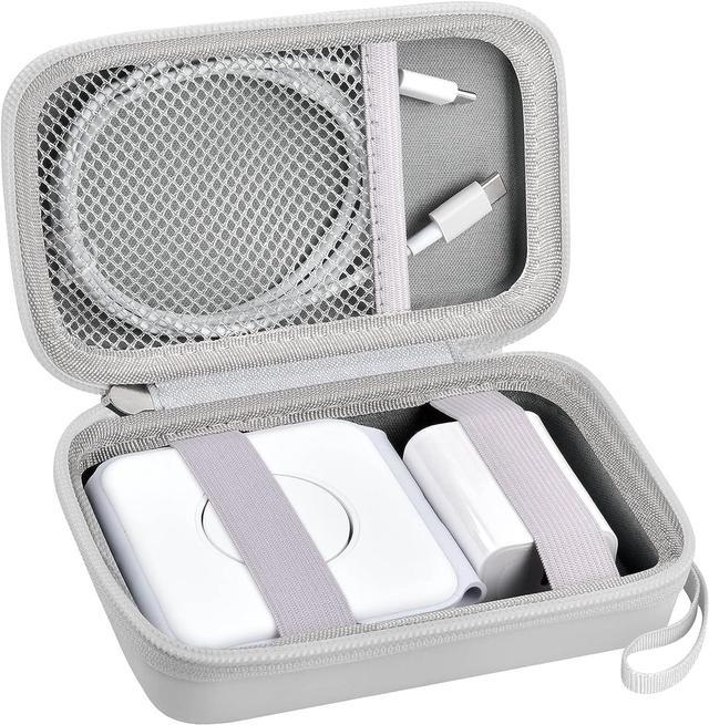 Travel Protection and Storage Case for Airpods Case, Featured Design, mesh  Pouches for airpods case, Wall Charger and Cable (Gray)