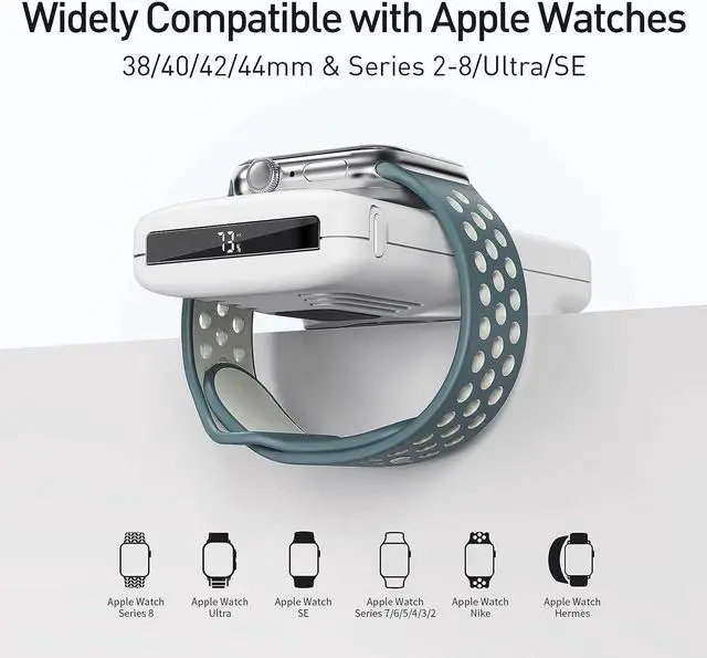 Alt view image 6 of 7 - iWALK MAG-X Magnetic Wireless Power Bank with iWatch Charger,10000mAh PD Fast Charging Portable Charger Compact Battery Pack Compatible with iPhone 15/14/13/12 Series,Apple Watch Ultra/8/7/6/5/4