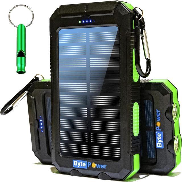 Main image of SolarCharger Power Bank 20000mAh, Portable Solar Pone Charger with Compass,Carabiner, Whistle,Flashlights,Solar Panel Charger,Camping Gear Accessory (Green)