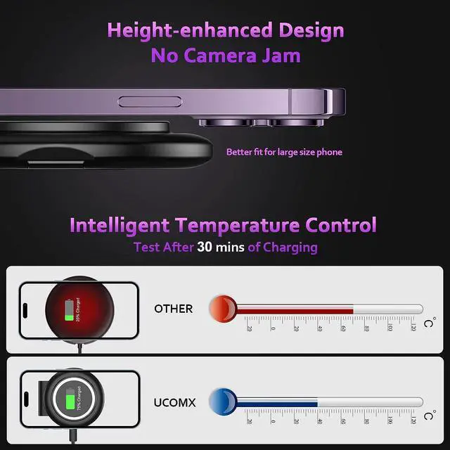 Alt view image 4 of 7 - UCOMX Nano Mini Magnetic 2 in 1 Wireless Charger,Traveler Wireless Folding Charging Station,Compatible for iPhone 12/13/14/15 Pro Max,AirPods Pro,iWatch Ultra,Travel Charger for Multple Devices