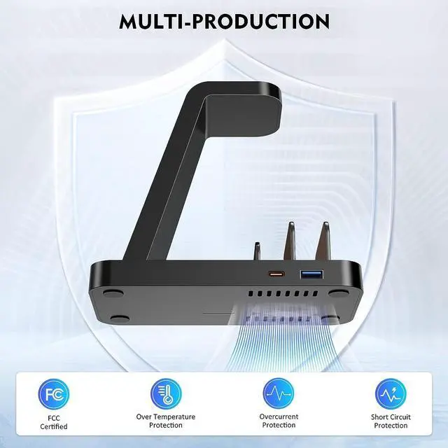 Alt view image 5 of 6 - Wireless Charger for iPhone - 5 in 1 Charging Station for Multiple Devices Apple: Fast Wireless Charging Stand Dock for iPhone 15 14 13 12 Pro Max Apple Watch Airpods