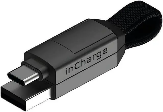 Main image of inCharge 6 - Keychain USB C Charger Cable Lightning Cable and Micro-USB for Smartphone Universal Cable Charger 6 in 1 USB Plug 15W Gray