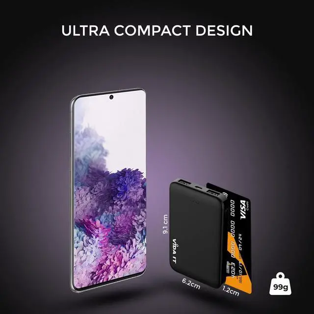 Alt view image 3 of 7 - Vida IT 2-Pack Ultra Compact Power Bank Battery Pack for Heated Vest Jacket Coat Scarf Socks, 5000mAh USB Power Pack Portable Charger for iPhone Samsung Android Phone, Lightweight and Small 2A 5V DC