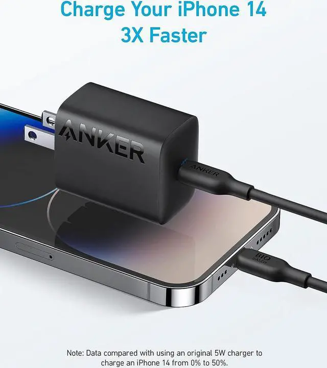 Alt view image 3 of 6 - 30W USB-C Charger 312 Charger with Compact & Foldable Design Fast Charging for iPhone 16/15 Series  S23 MacBook Air Pixelbook iPad Pro & More (2Pack Cable Not Included)