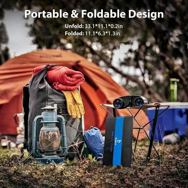 Alt view image 3 of 7 - [Upgraded] BigBlue 3 USB Ports 28W Solar Charger(5V/4.8A Max), Portable SunPower Solar Panel for Camping, IPX4 Waterproof, Compatible with iPhone 11/XS/XS Max/XR/X/8/7, iPad, Samsung Galaxy LG etc.
