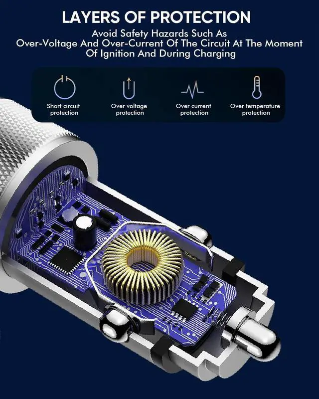 Alt view image 5 of 7 - iPhone Fast Car Charger 2Pack Dual Port USB C Car Charger[MFI Certified]Power Delivery Car Adapter with 2Pack Lightning Cable Type C Rapid Car Charging for iPhone 14/14 Pro/13/12/11/X/Xs/Xr/SE/8/iPad