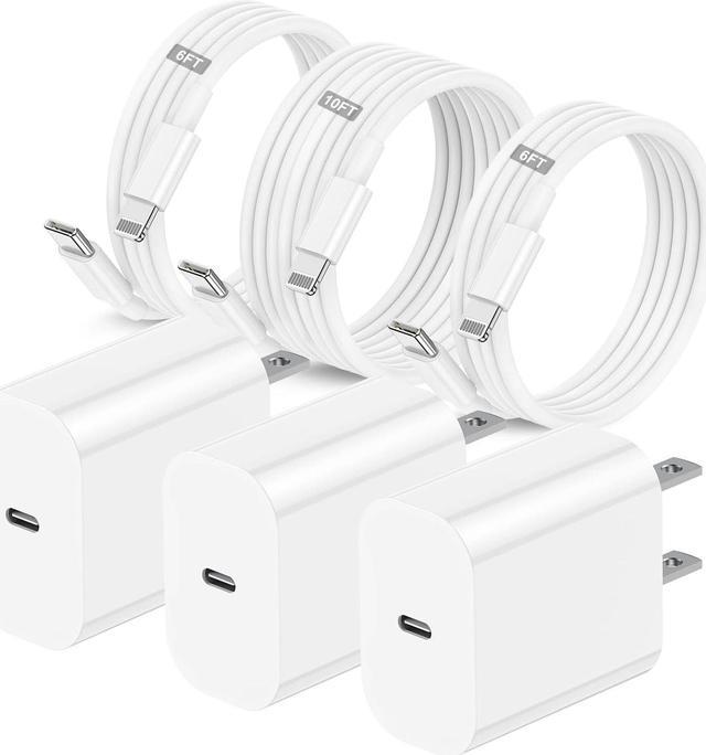 3 Pack for Apple iPhone 12 13 14 Fast Charger Block,[Apple MFi Certified] 20W  Rapid