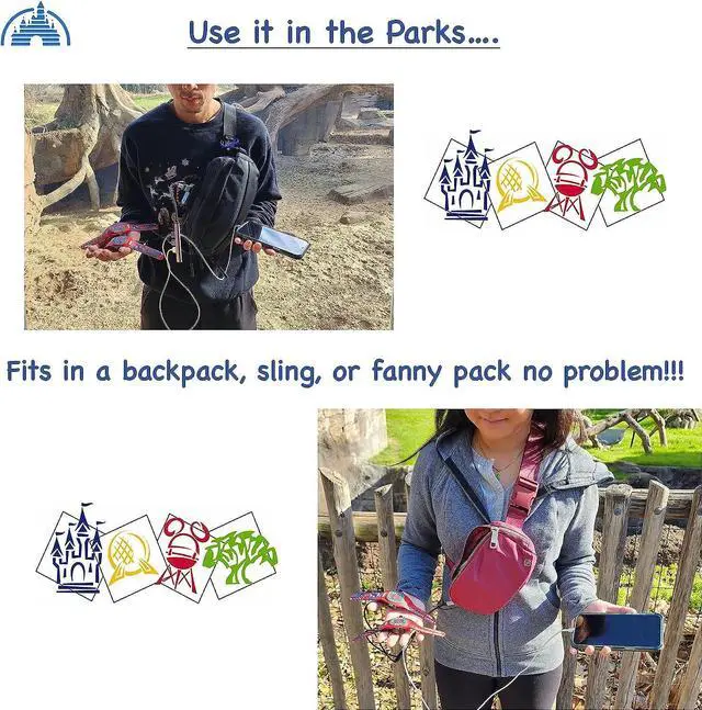 Alt view image 3 of 3 - MultiCharger for MagicBand+, MagicBand +, Magic Band Compatible with FuelRod & Other External Battery. Disneyland Accessories for Trip to Disney World Cruise (USB-A & USB-C, 1-Pack)