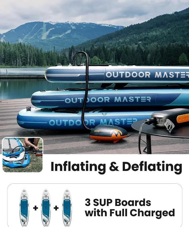 Alt view image 2 of 7 - OutdoorMaster 54Wh Portable Charger/Power Bank for Electric Sup Pump, 12V car Charger Inflation & Deflation 3 Sup Boards with Full Charged, Battery for Paddle Board Pump or Other Electric Devices