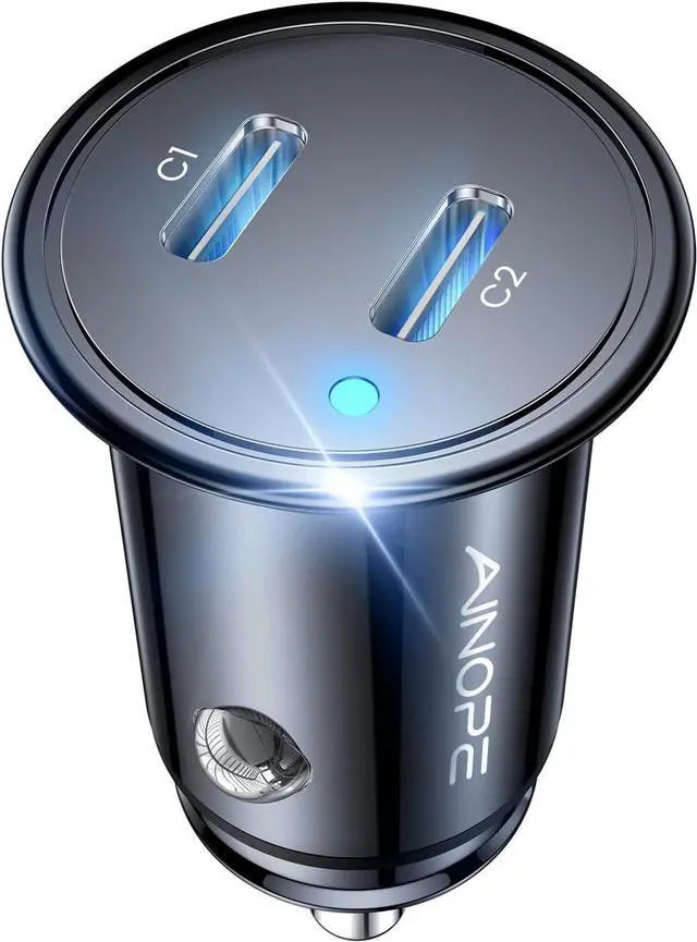 Main image of AINOPE USB C Car Charger for iPhone 15, Smallest 56W Car Charger Adapter Fast Charginig, PD 3.0 Dual USB Compatible with iPhone 15 Pro Max Plus/14/13 Pro/12 Pro/12 Mini, Galaxy, iPad Pro