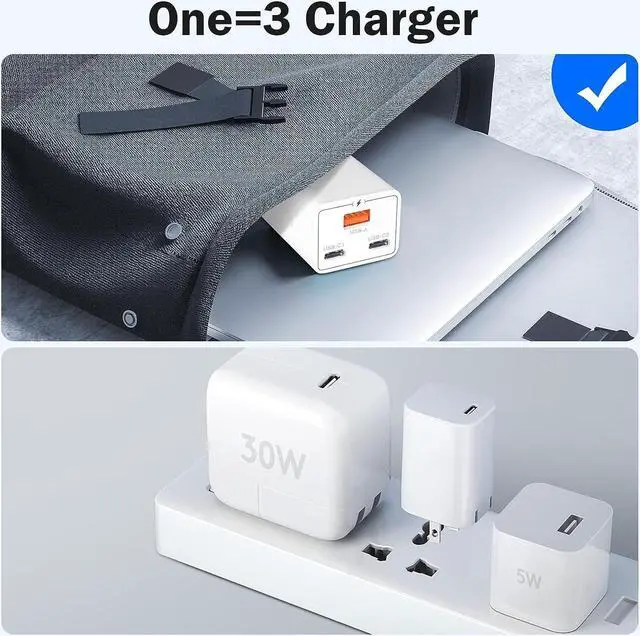 Alt view image 4 of 6 - USB C Wall Charger Block, Seedato 65W Dual Port Type C Fast Charging Block for Apple Watch Series 8, Wall Charger Plug Adapter Charger Cube Compatible with iPhone 15/iPhone 15 Pro Max/15 Plus/14, iPad