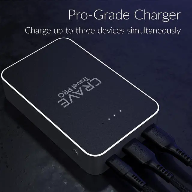 Alt view image 3 of 5 - Crave Travel PRO Power Bank with 13400 mAh [Quick Charge QC 3.0 USB + Type C with PD] Portable Battery Charger