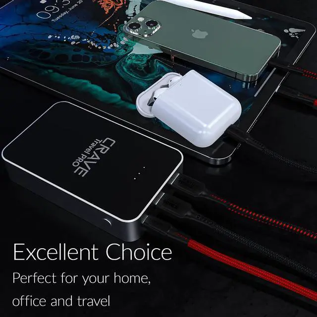 Alt view image 5 of 5 - Crave Travel PRO Power Bank with 13400 mAh [Quick Charge QC 3.0 USB + Type C with PD] Portable Battery Charger