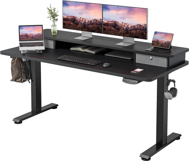 Home Office Desk, Standing Desk With Storage