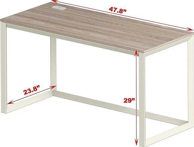 Alt view image 3 of 7 - SHW 48" Triangle-Leg Home Office Computer Desk, Oak