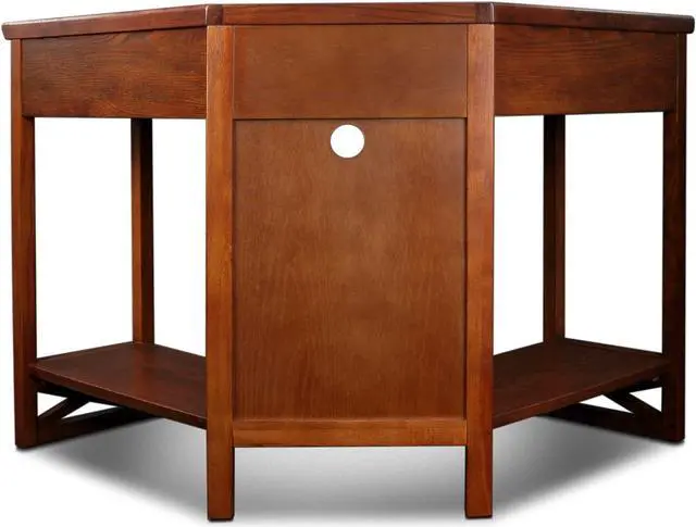 Alt view image 6 of 6 - Leick Home Corner Computer and Writing Desk, Oak Finish
