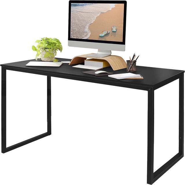 Ultra Modern Black Writing Desk 55 Desk with Cabinet