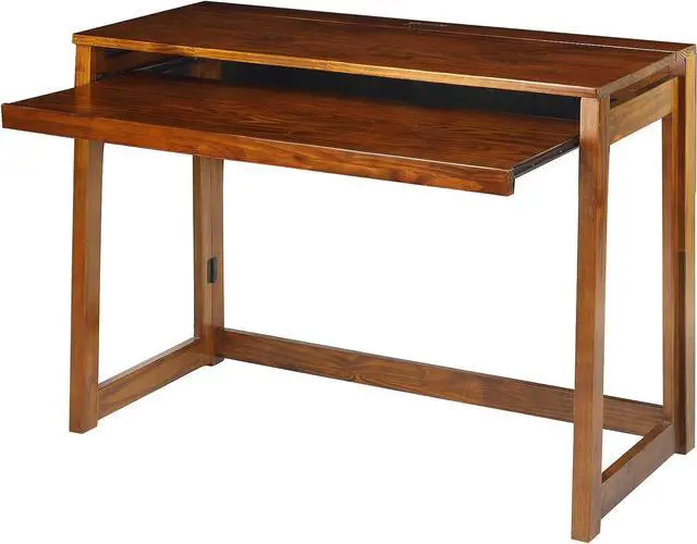 Main image of Casual Home Pull-Out & USB Port Folding Desk, Warm Brown (New)