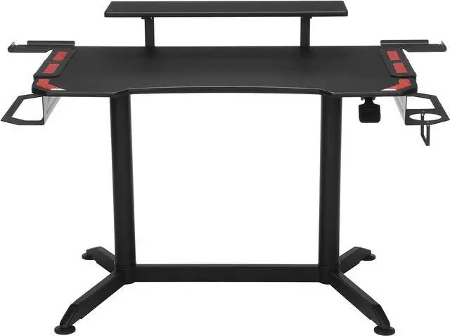 Alt view image 3 of 7 - RESPAWN RSP-3010 Computer Ergonomic Gaming Desk, Height Adjustable 52.6 in, Red