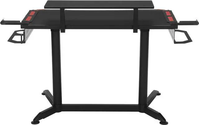 Alt view image 4 of 7 - RESPAWN RSP-3010 Computer Ergonomic Gaming Desk, Height Adjustable 52.6 in, Red