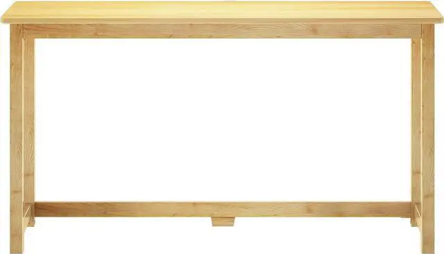 Alt view image 5 of 6 - Plank+Beam Writing Desk, Simple Desk for Bedroom, Home Office Study Desk, 55.25 Inch, Natural