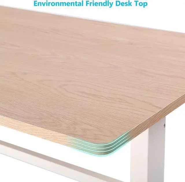 Alt view image 7 of 7 - UNICOO Manual Standing Desk Adjustable Height Heavy Duty Game Desk, Crank Adjustable Desk, Adjustable Computer Desk, Manual Stand Up Desk with Headphone Hook,48 x 24 Inches(SYK01-Light Oak)