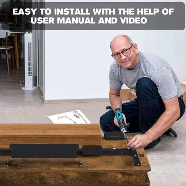 Alt view image 6 of 7 - 55 * 30 Inches Electric Standing Widened Desk Adjustable Height with 4 Drawers, Double Storage Shelves Stand Up Desk, Home Office Workstation Sit Stand up Desk (Rustic Brown)