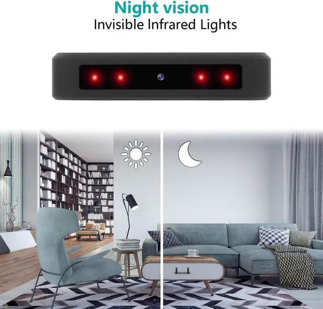 Alt view image 4 of 7 - 64GB Hidden Camera 10000 mAh Full HD 1080P Spy Camera,Nanny cam Hidden Camera,Small Security Camera with Gravity Sensor/Night Vision - No WiFi