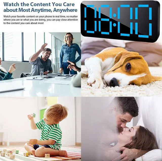 Alt view image 4 of 6 - Camera Clock 1080P HD Wireless Cameras Camera for Indoor Security WiFi Nanny Cam with Motion Detection