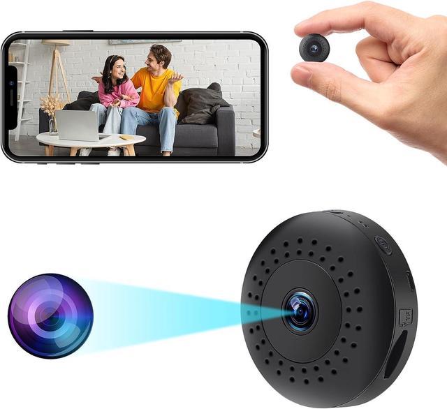 LCYATCE Spy Camera WiFi Hidden Camera 4K HD Mini Nanny Cam for Home  Security Easy to Use Wireless Indoor Smallest Camera with Motion Detection  Night Vision Black 