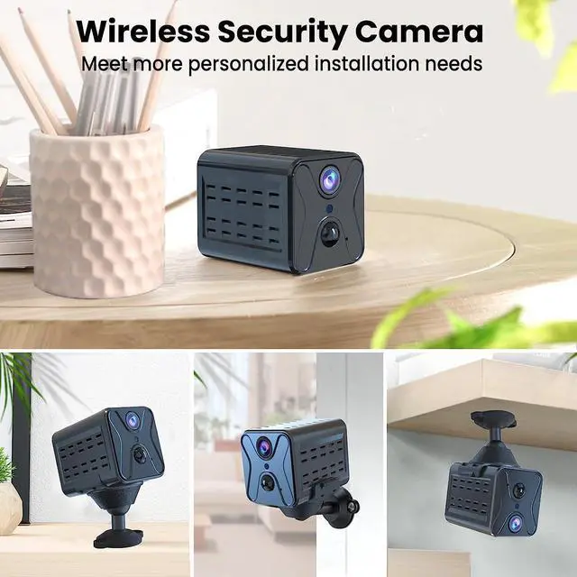 Alt view image 4 of 6 - javiscam 2025 Upgraded Security Camera,4K Mini Spy Camera,WiFi Cam with Night Vision,Remote Viewing,2800mAh Long Battery Life, Motion Detection,SD/Cloud,Nanny Cam for Baby and Pets