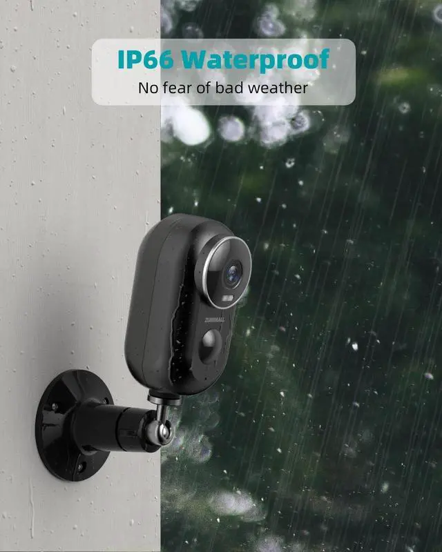 Alt view image 7 of 7 - ZUMIMALL Security Cameras Wireless Outdoor, 2 Packs, 2K Cameras for Home Security, Outdoor/Indoor Camera Battery Powered, 2.4G WiFi, Magnetic Mount,3MP Color Night Vision/Siren/PIR/AI/Cloud/Alexa