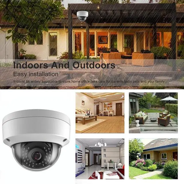 Alt view image 5 of 6 - 5MP Analog Coax Dome TVI CVI CCTV Surveillance Security Camera, 2.8mm 100° Wide Viewing Angle, 65ft IR Night Vision, Outdoor, Full Metal Housing, ONLY Compatible with 4MP, 5MP and 8MP DVR