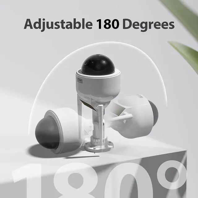 Alt view image 3 of 6 - BNT Solar Dummy Fake Camera Security Outdoor, Solar Powered Simulated Surveillance Cameras with 1 Flashing Red LED Light/CCTV Sticker, Fake Dome Camera for Home.(Battery not Included)