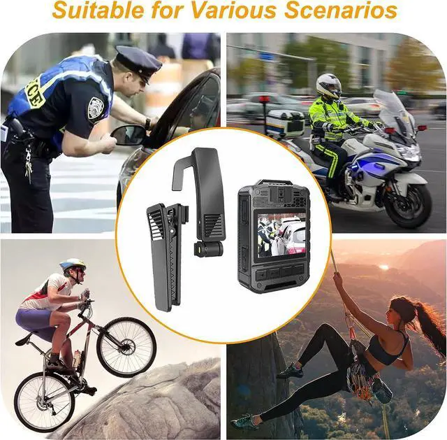Alt view image 6 of 7 - 1080P Patrol Sport Body Camera, Video Recorder Cams with 64G SD Card, Shoulder & Waist Clip, Infrared Night Vision Bodycam, 24H Continous Record for Police Security Guards Sporting Trip
