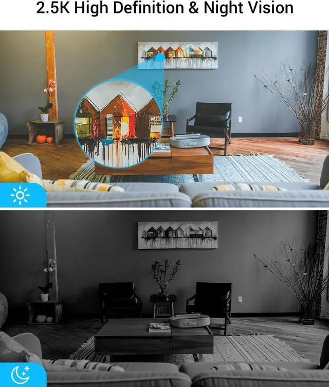 Alt view image 3 of 7 - EZVIZ C6CN 2K+ Indoor Pan/Tilt Wi-Fi Security Camera, Human Detection, Smart Tracking, Two-Way Talk with Google Assistant and  Alexa Compatibility