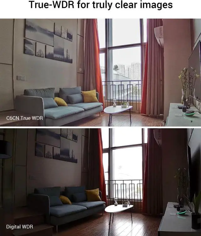 Alt view image 6 of 7 - EZVIZ C6CN 2K+ Indoor Pan/Tilt Wi-Fi Security Camera, Human Detection, Smart Tracking, Two-Way Talk with Google Assistant and  Alexa Compatibility