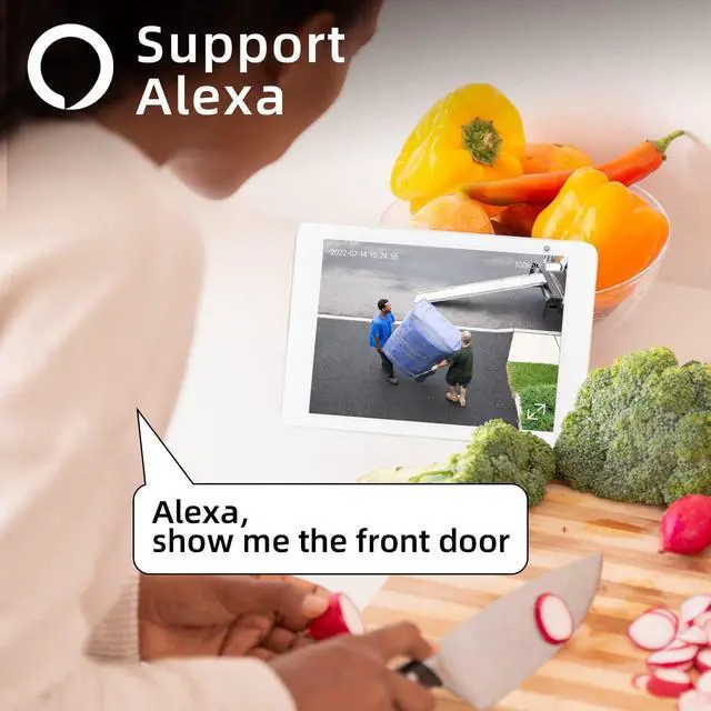 Alt view image 6 of 7 - 3MP Solar Power Security Camera Outdoor, Solar Surveillance Camera with Color Night Vision, 2 Way Audio, Spotlight & Siren, Compatible with Alexa, No Monthly Fee, AI Detection, IP65 Waterproof
