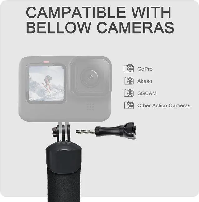 Alt view image 5 of 7 - FitStill Waterproof Monopod Floating Hand Grip for Go Pro Hero 13/12/11/10/9/8/7/6/5/4/3 Session DJI Osmo and Other Action 5 Pro/4/3 Action Camera Snorkeling Underwater Diving Pole Stick