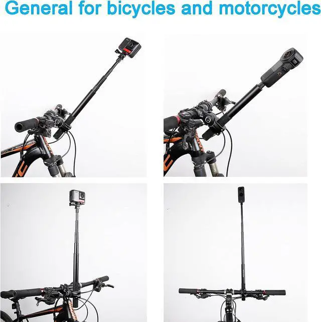 Alt view image 6 of 7 - Third Person Perspective Handlebar Mount +114CM Invisible Selfie Stick for Bike Motorcycle Ride Tracking Shooting for Insta360 ONE X4,X3,X2,X,RS,R 360 Camera