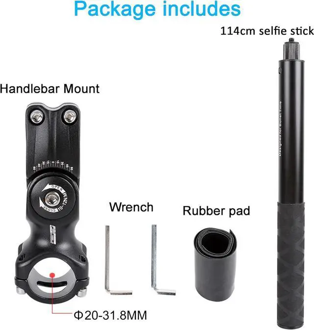 Alt view image 7 of 7 - Third Person Perspective Handlebar Mount +114CM Invisible Selfie Stick for Bike Motorcycle Ride Tracking Shooting for Insta360 ONE X4,X3,X2,X,RS,R 360 Camera