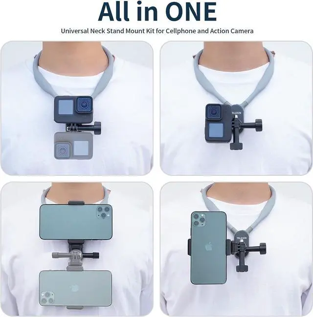 Alt view image 4 of 6 - Long Magnetic Neck Mount Necklace Holder Lanyard Strap, Chest Head Backpack View Support for GoPro Max Hero 12 11 10 9 8 7 Insta360 X3 Go3 Ace Pro DJI Action 4 Osmo Action 3 Accessories