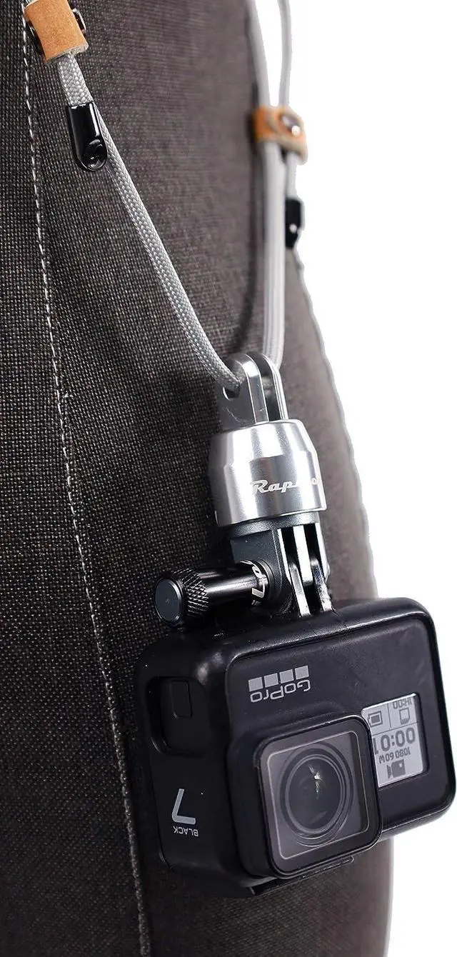 Alt view image 5 of 6 - Leash Quick Release Neck Strap (Silver) for GoPro Hero 9 8 7 6 5 4 3+ 3 2 1 Mounting Way Devices Such as Sony/Gamin/SJ4000/DJI/osmo Pocket. Includes 1 Adapter, 1 Buckle (Black), and 1 Strap.