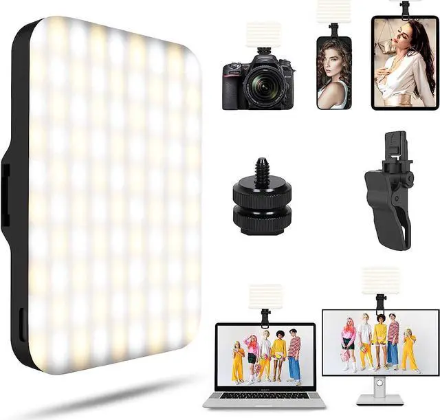 Main image of Selfie Light - BANSINE USB-Rechargeable LED Phone Light - Portable Photo Light with 97+ CRI, Up to 6500K Color Temperature Phone Light for Selfie, Zoom Conference, Video, Makeup and Live Stream