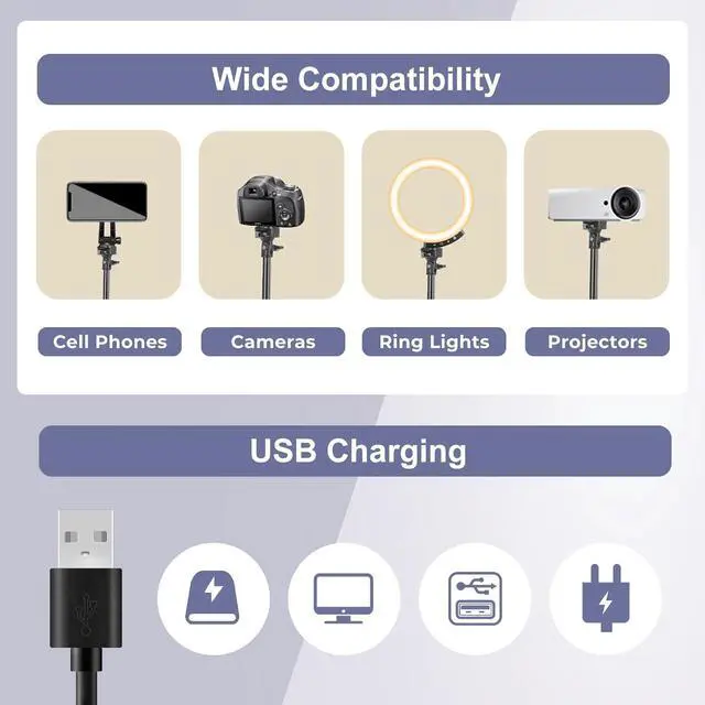 Alt view image 6 of 6 - Sensyne 12" Ring Light with 62" Tripod Stand, LED Selfie Circle Light with Strong Magnectic Phone Holder Compatible with Cellphones for Live Stream/Recording/Photography/YouTube/TikTok