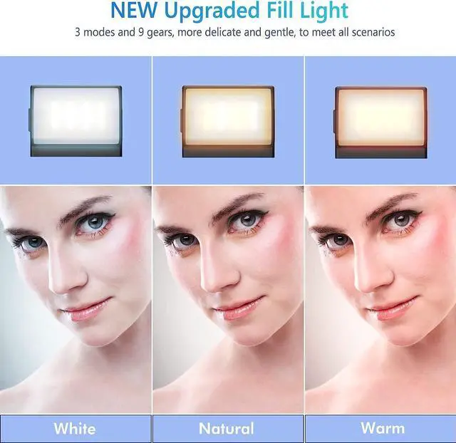 Alt view image 2 of 7 - 41 Selfie Stick Tripod Quadrapod with 2 Rechargeable Fill Light, Extendable Tripod with Bluetooth Remote, Stainless Steel, 3 Light Modes, 9 Brightness Levels, Compatible for All iPhone & Android